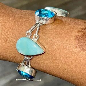 Caribbean Larimar Pectolite Bracelet